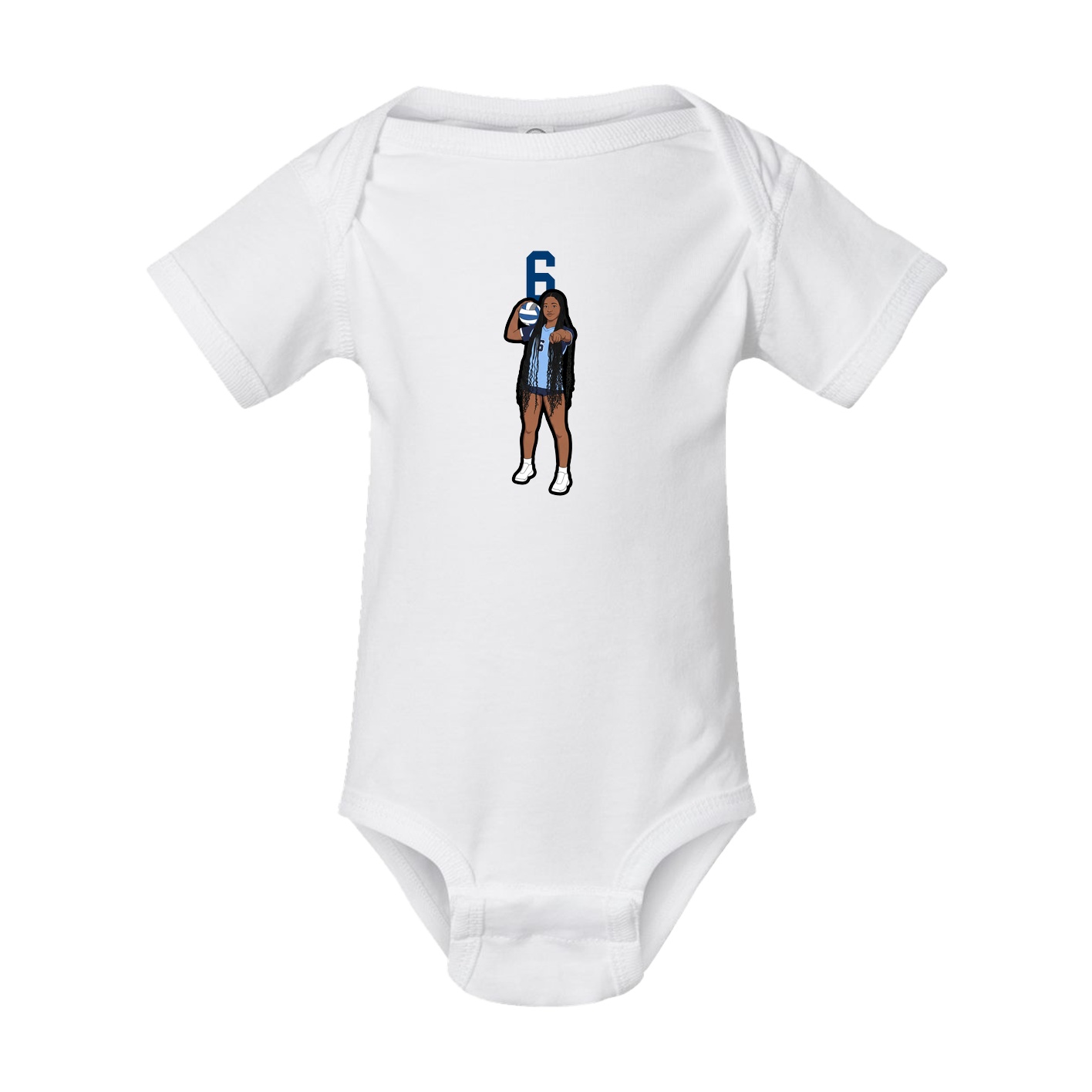 Baby Onesie — Number Top in White
