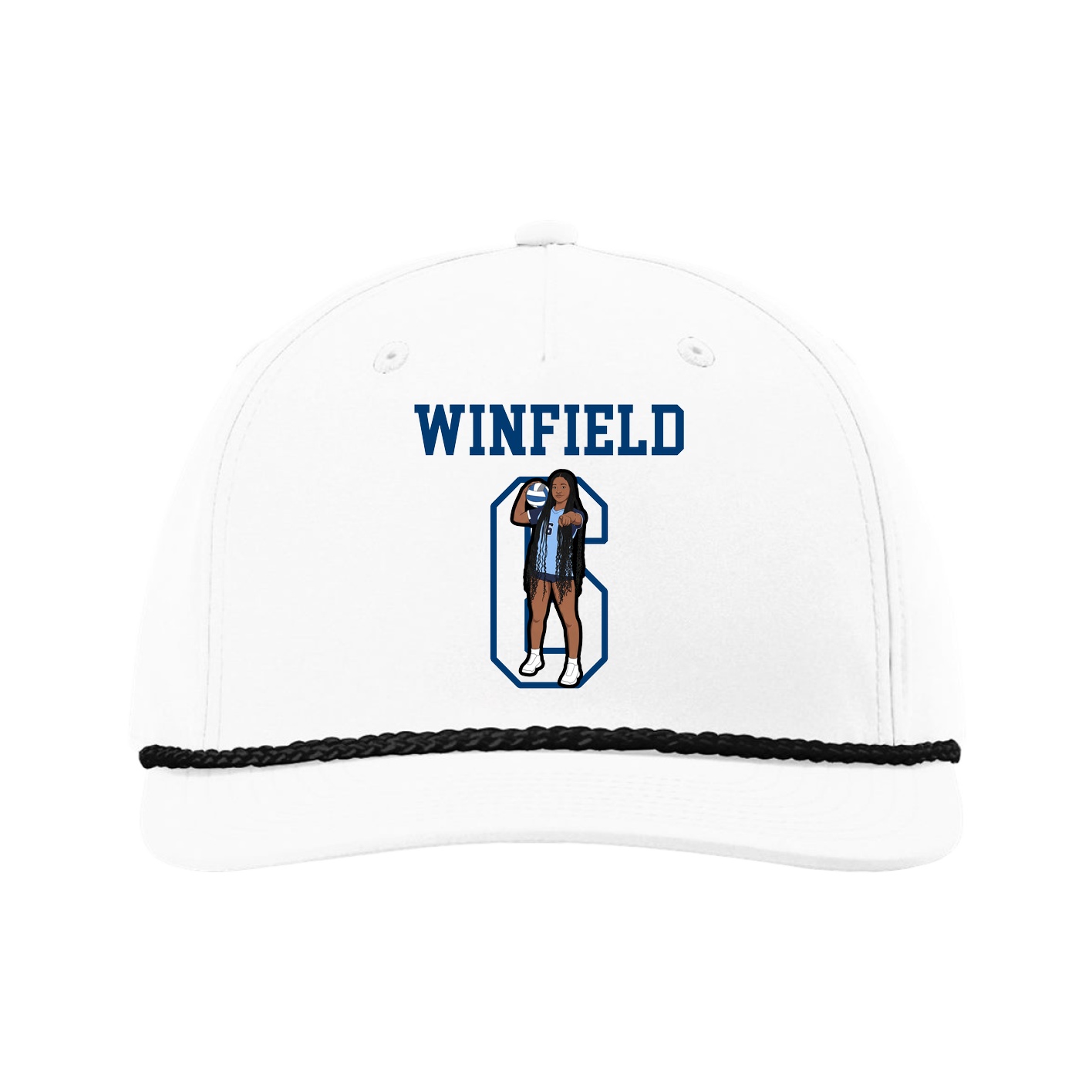 Five-Panel Classic Rope Cap — Shirsey in White