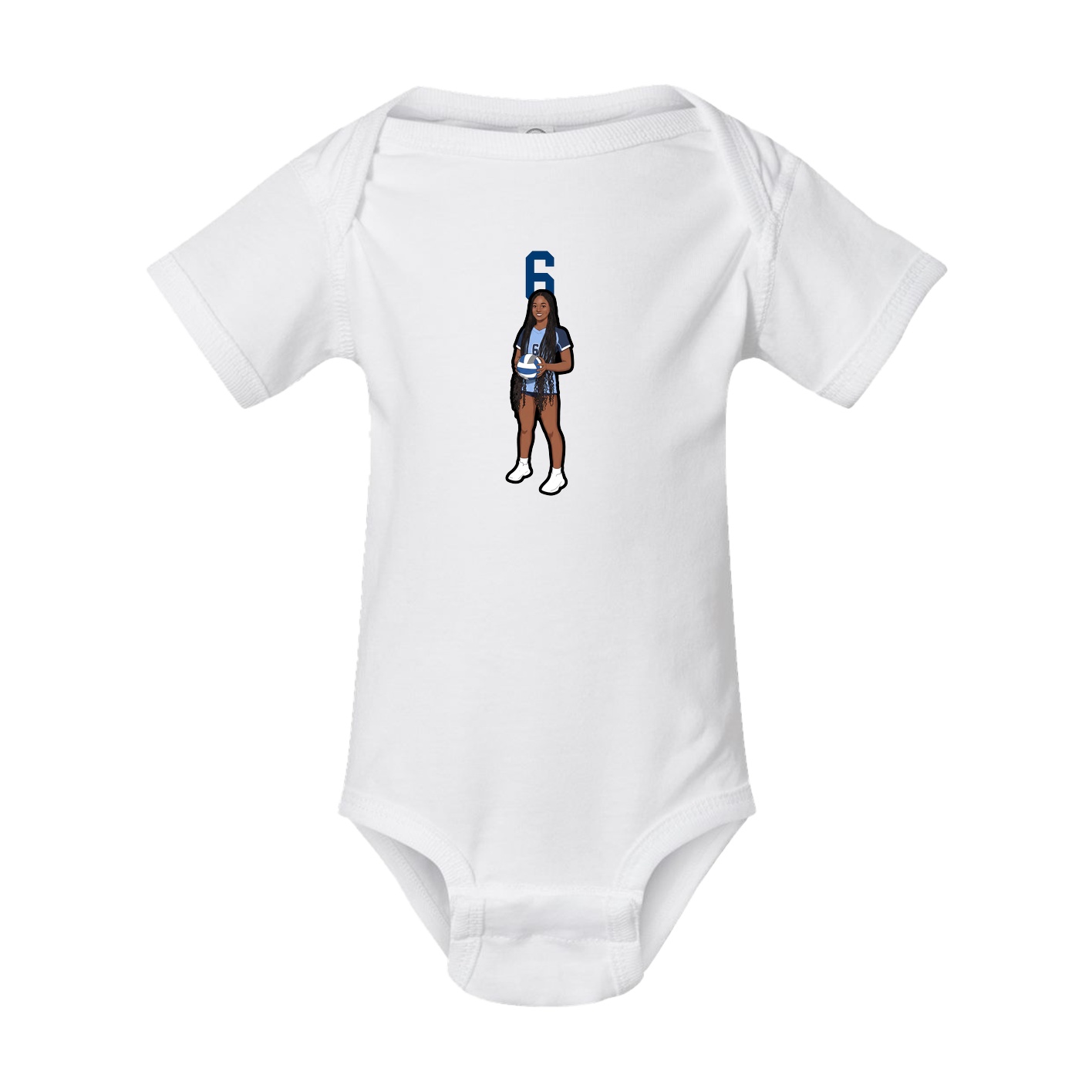 Baby Onesie — Number Top in White