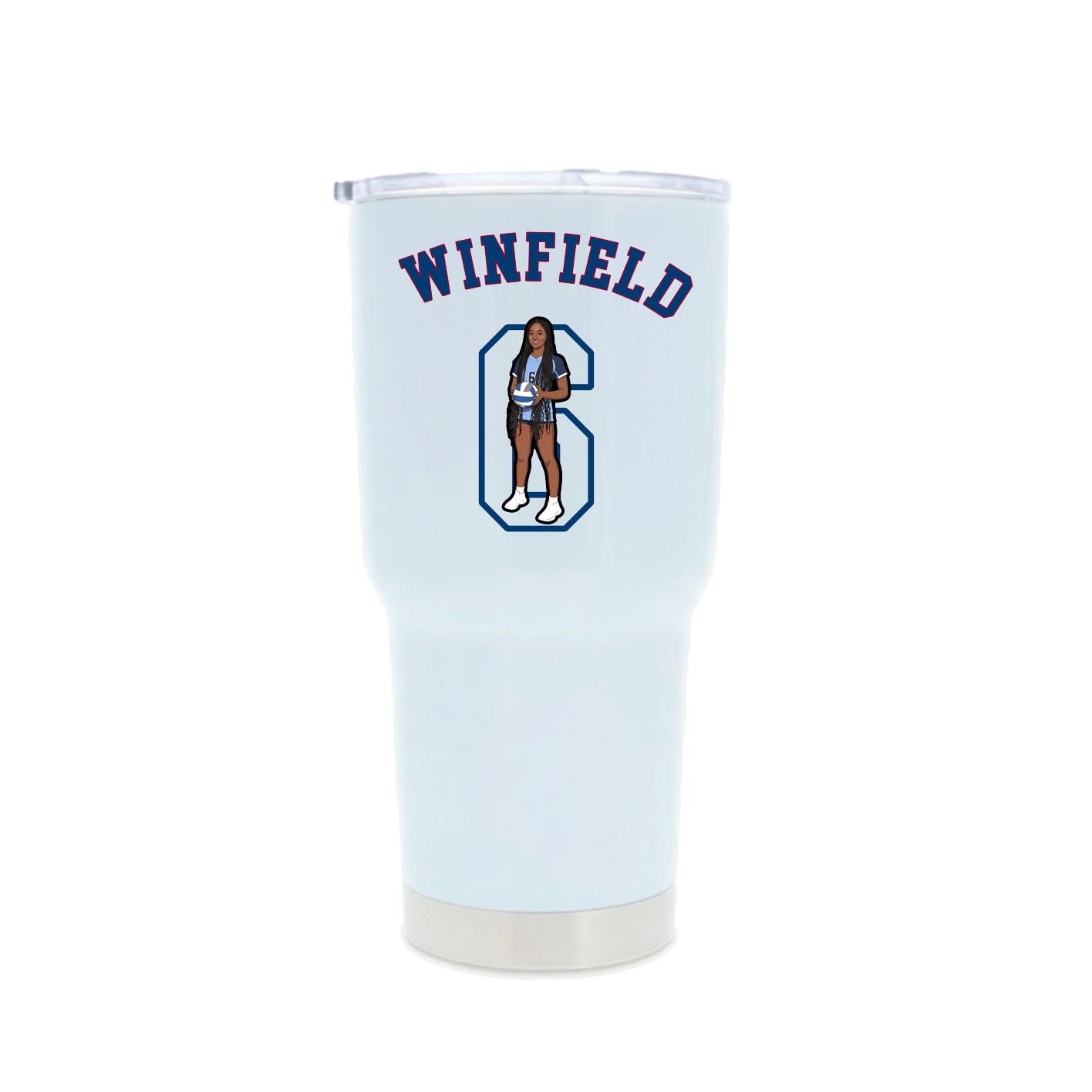 30oz Stainless Steel Tumbler — Shirsey Arch in White