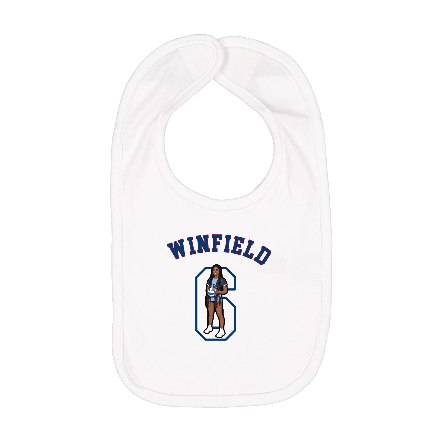 Infant Bib — Shirsey Arch in White