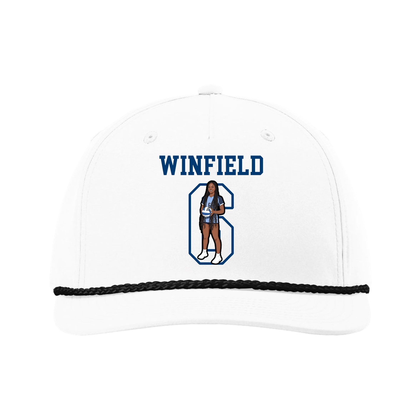 Five-Panel Classic Rope Cap — Shirsey in White