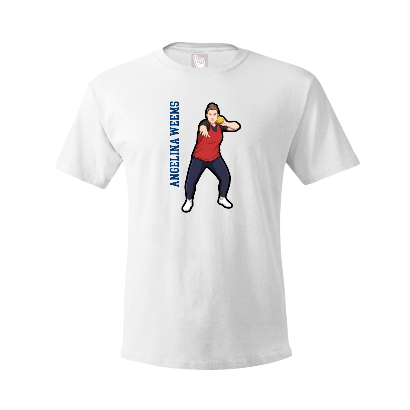Youth Tee — Name Vertical in White