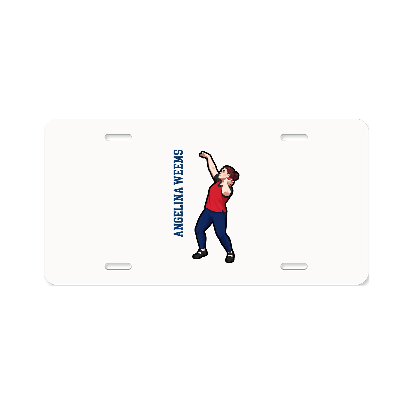License Plate — Name Vertical in Classic