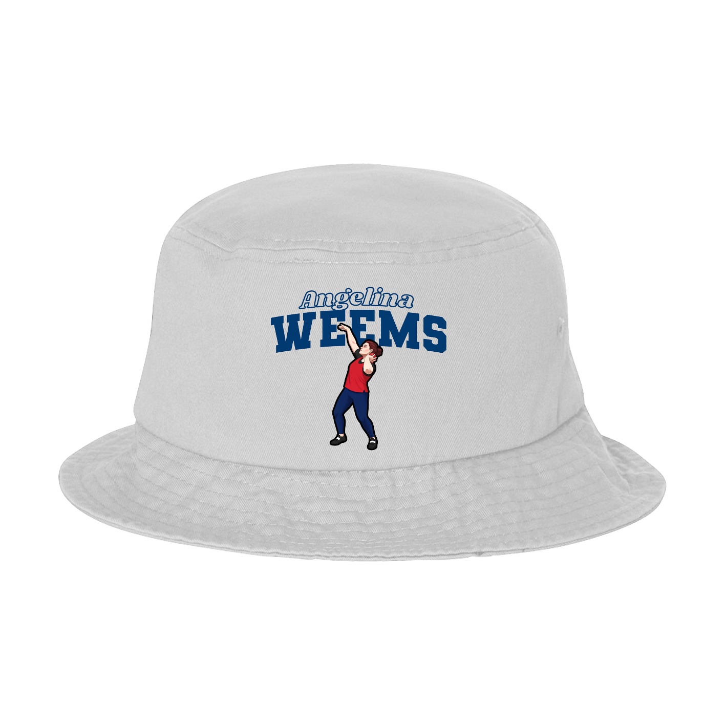 Bucket Cap — Name Arch in White