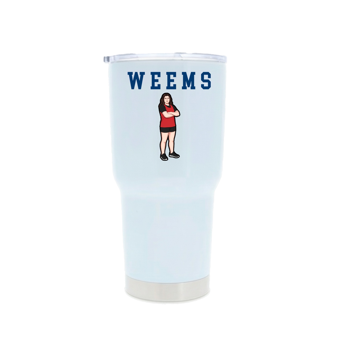 30oz Stainless Steel Tumbler — Shirsey in White