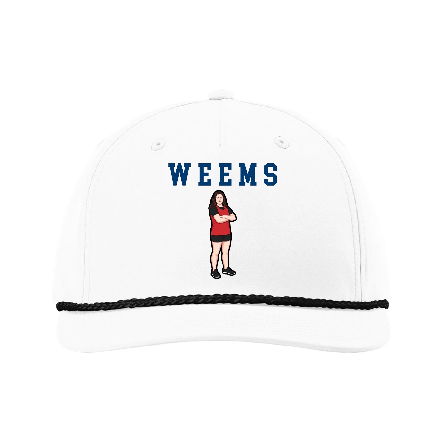 Five-Panel Classic Rope Cap — Shirsey in White