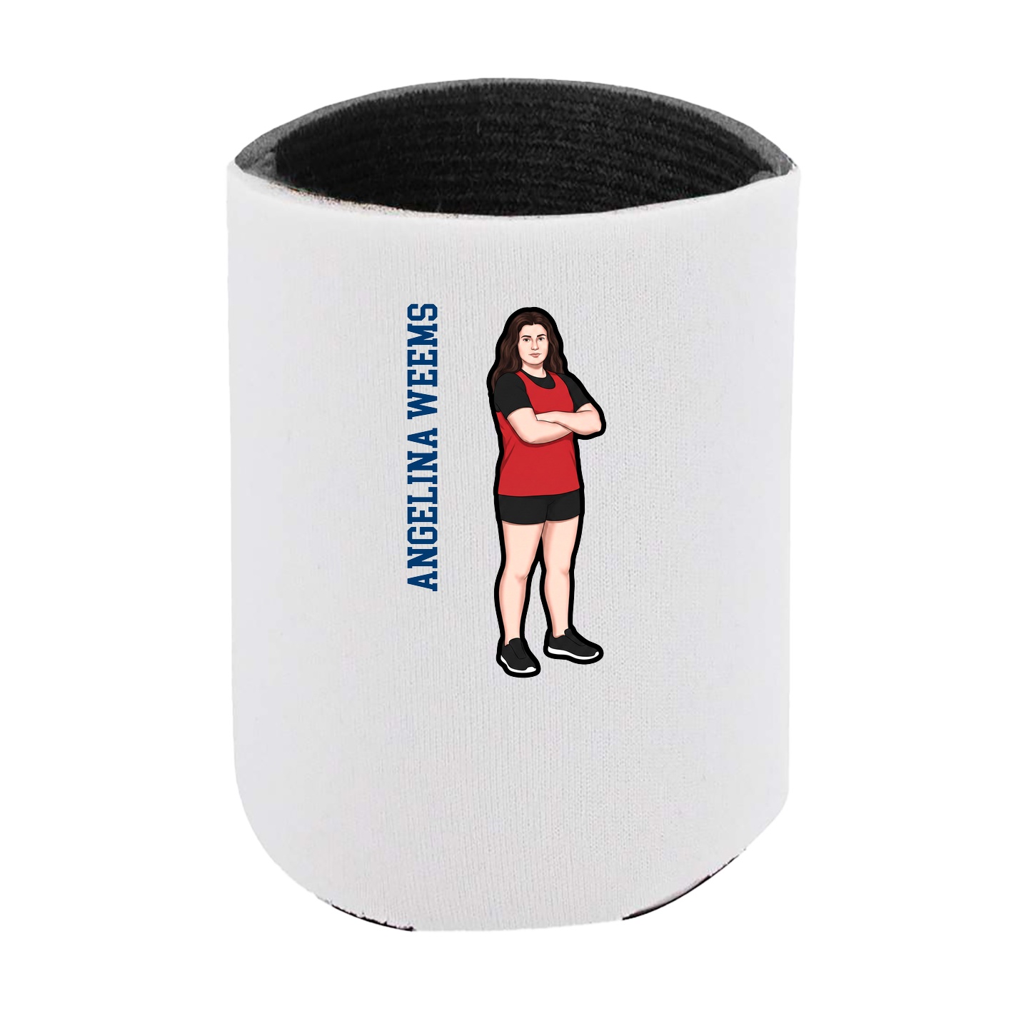 Can Holder — Name Vertical in White