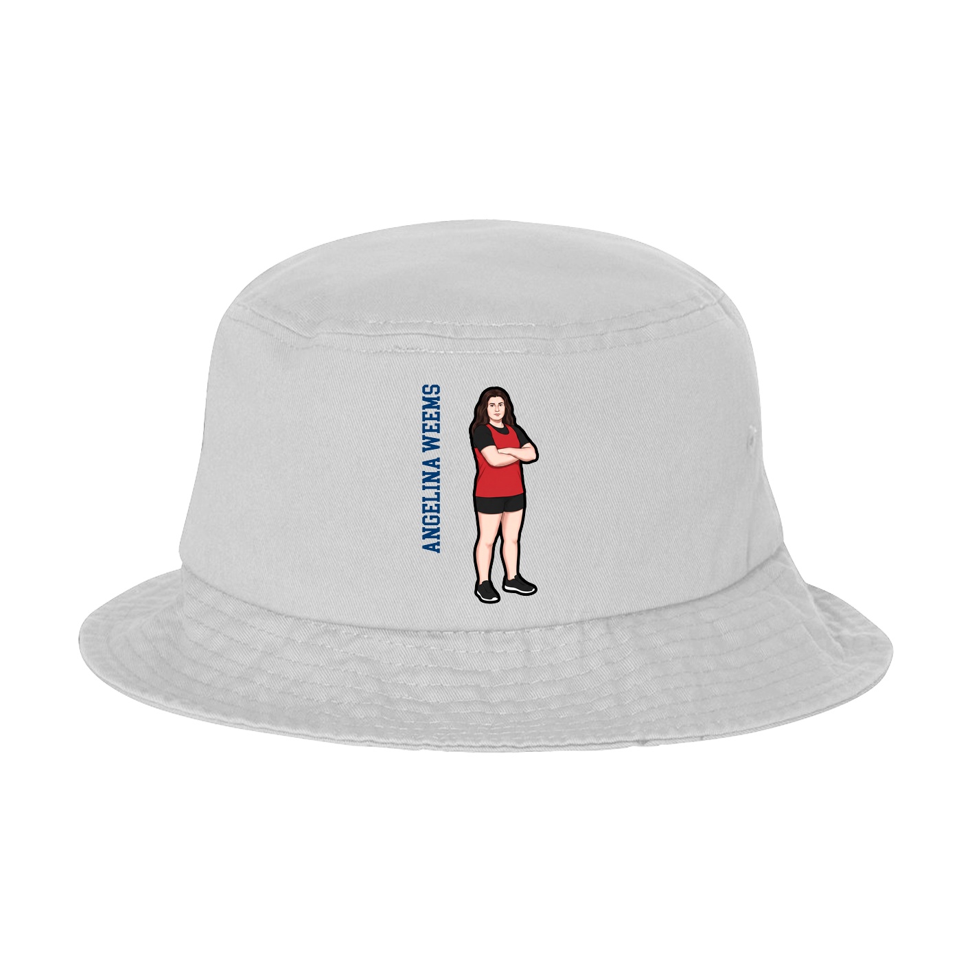 Bucket Cap — Name Vertical in White