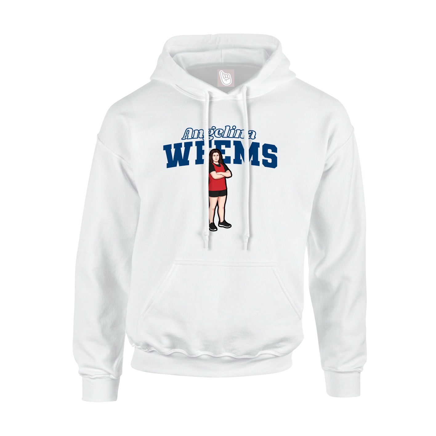Hoodie — Name Arch in White