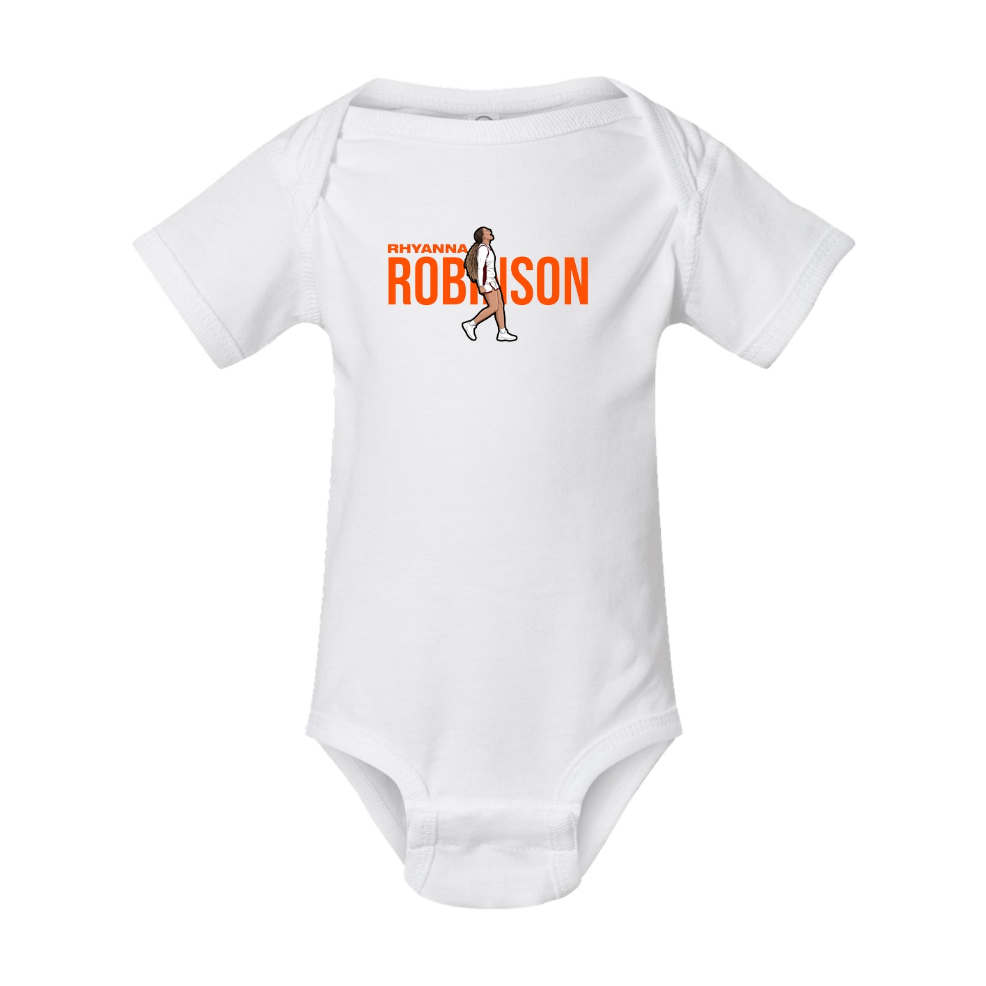 Baby Onesie — Player Name in White