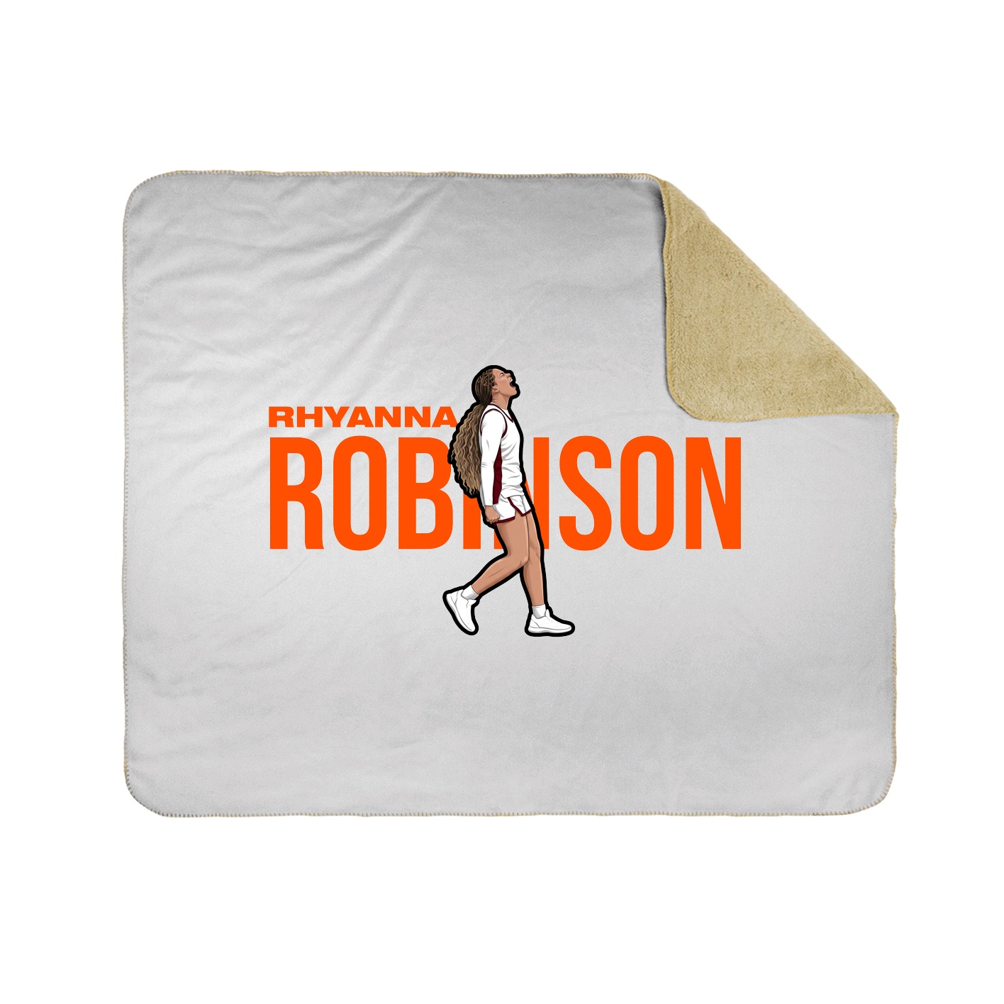 Throw Blanket — Player Name in White