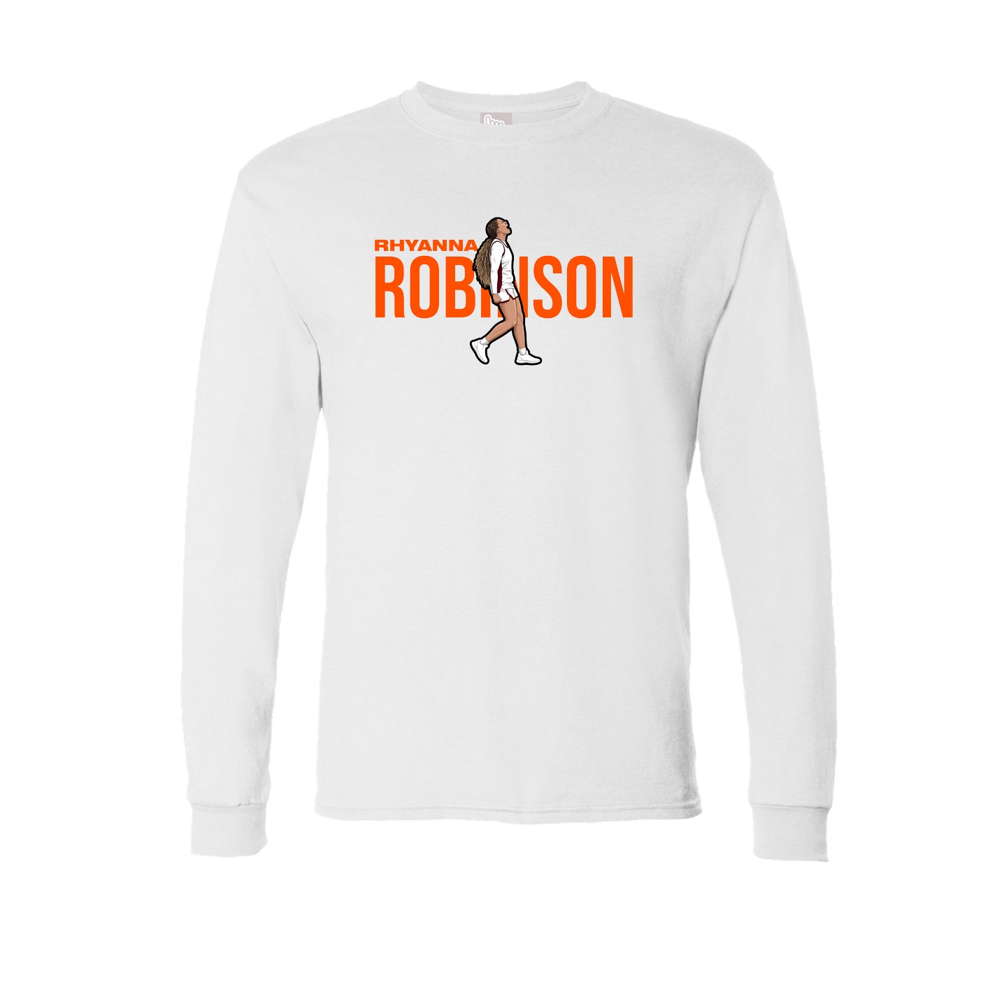Long Sleeve Tee — Player Name in White