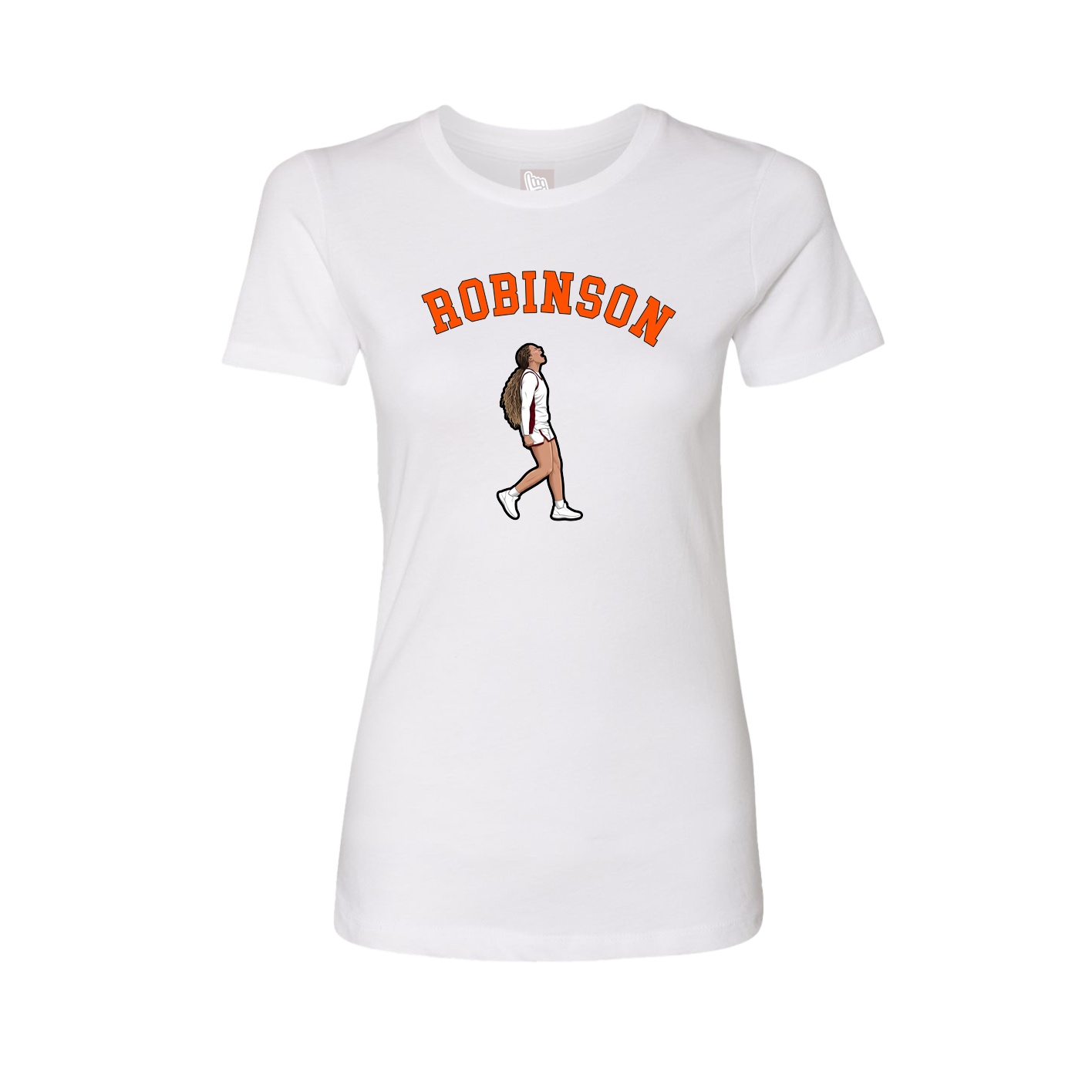 Fitted Women's Tee — Shirsey Arch in White