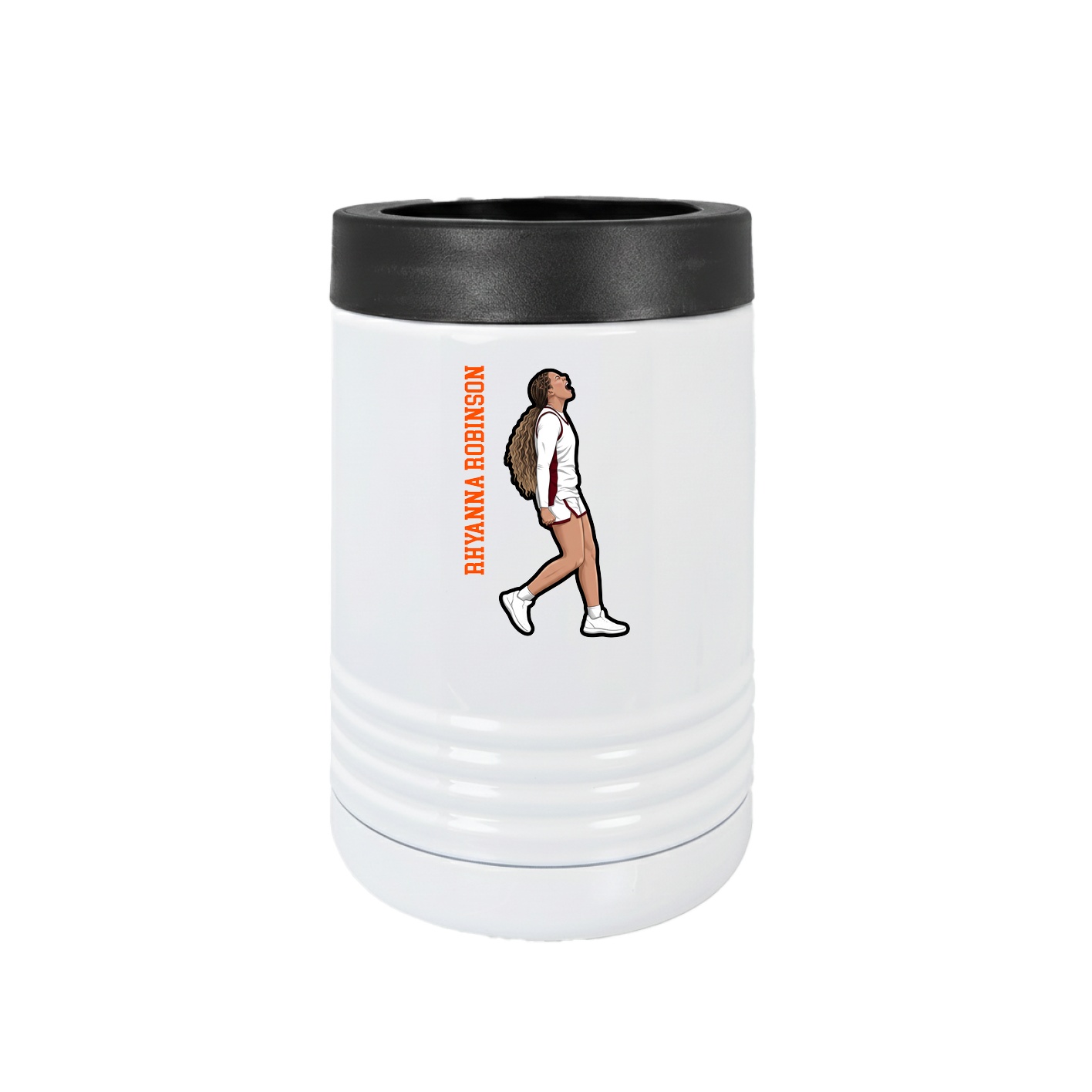 Beverage Holder — Name Vertical in White