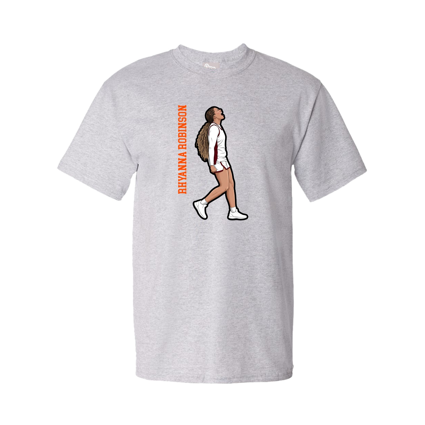 Youth Tee — Name Vertical in Grey