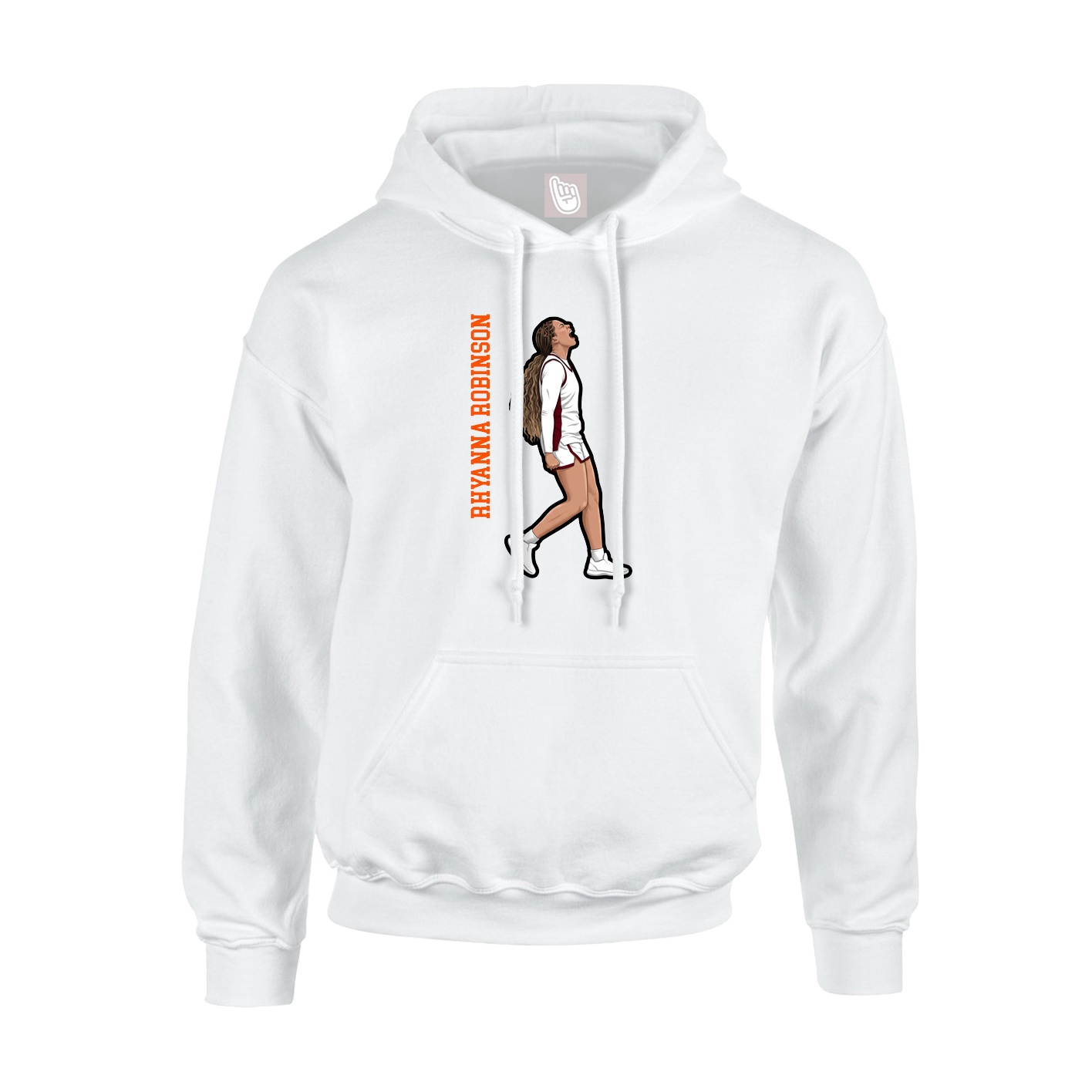 Hoodie — Name Vertical in White