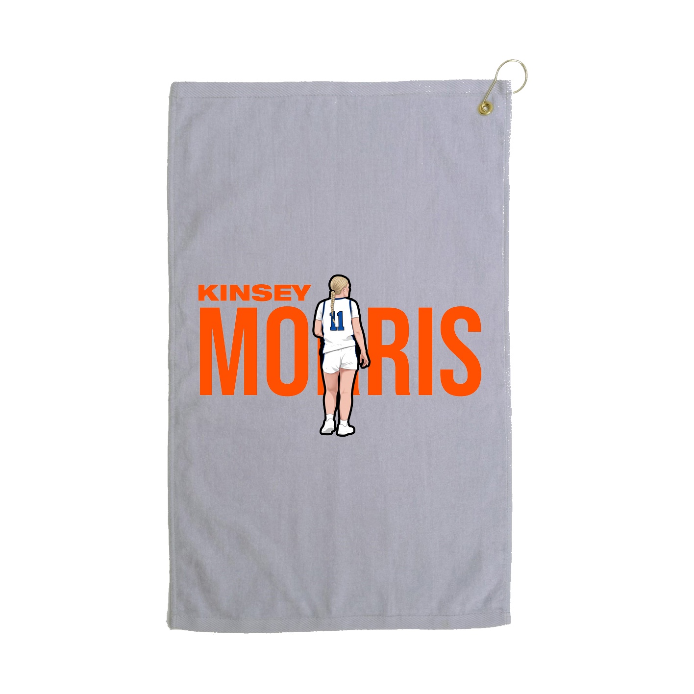 Golf Towel — Player Name in Grey