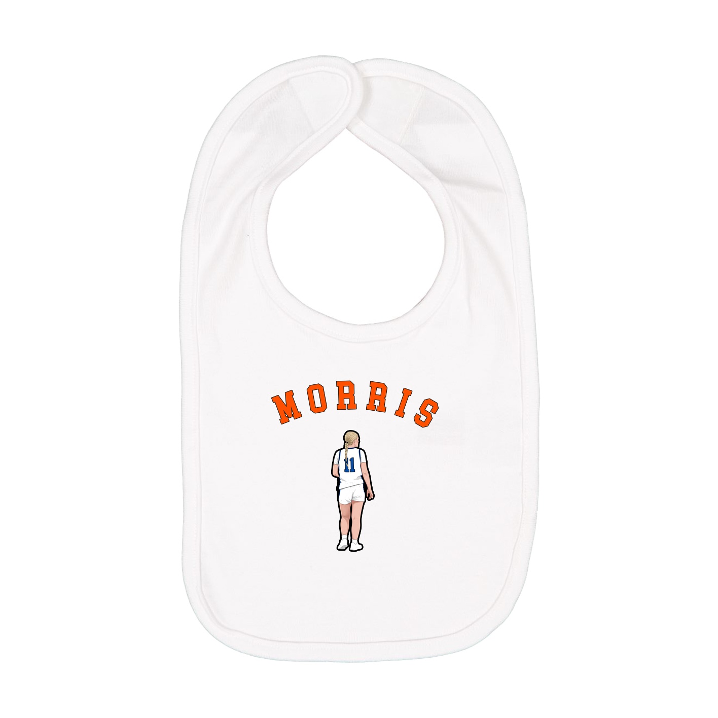 Infant Bib — Shirsey Arch in White