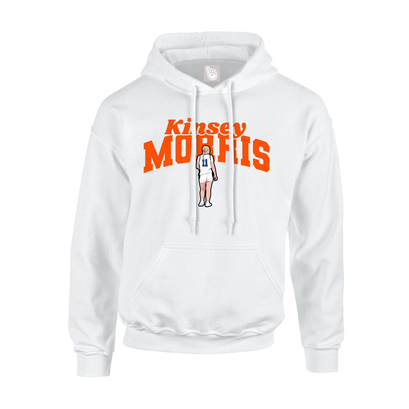 Hoodie — Signature Arch in White