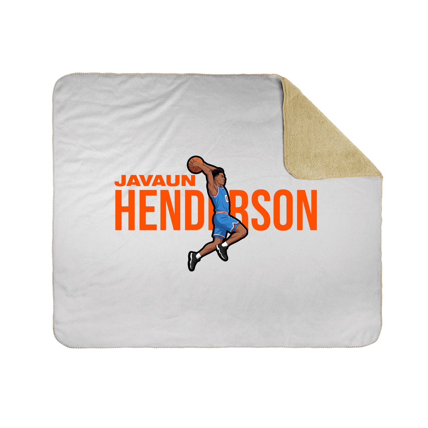 Throw Blanket — Player Name in White
