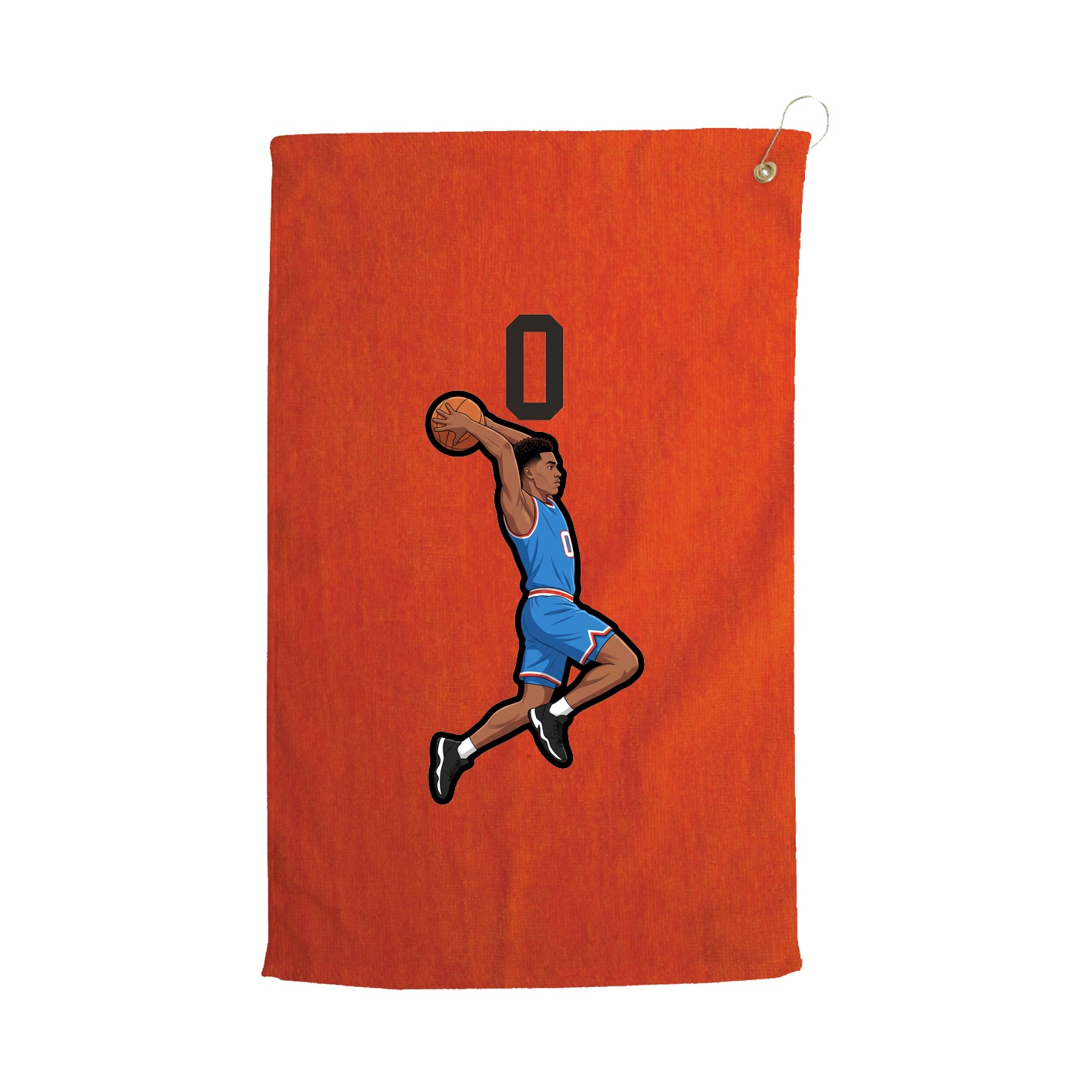 Golf Towel — Number Top in Orange