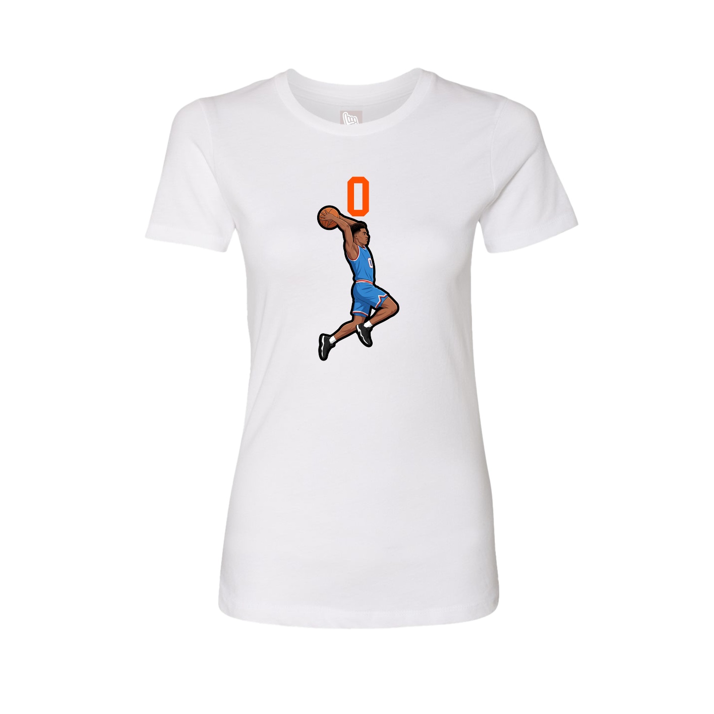 Fitted Women's Tee — Number Top in White