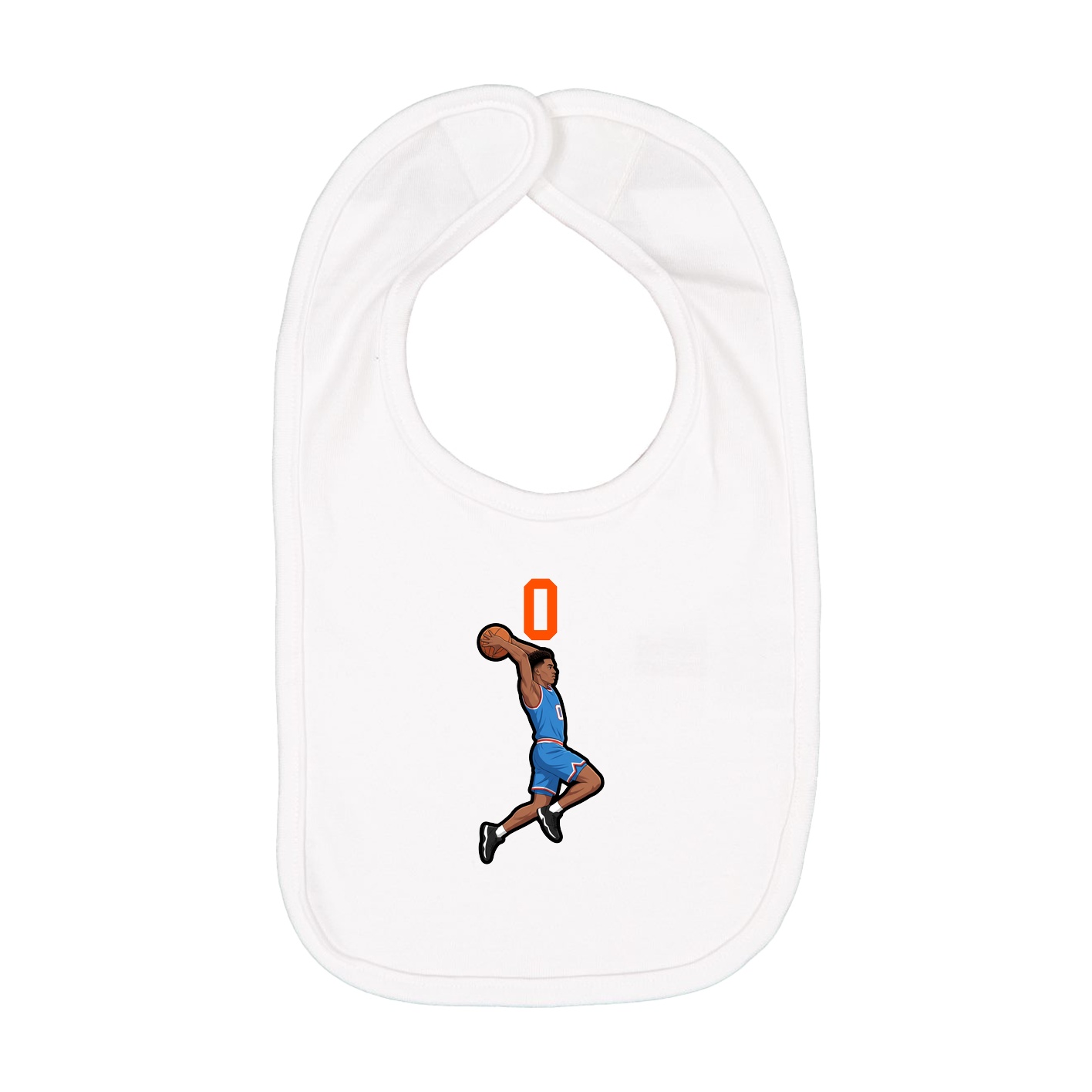 Infant Bib — Number Top in White