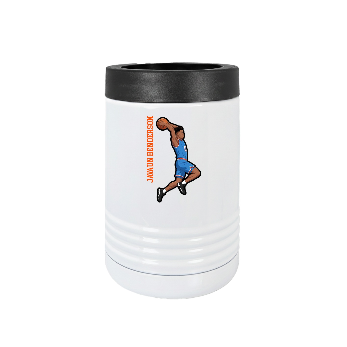 Beverage Holder — Name Vertical in White