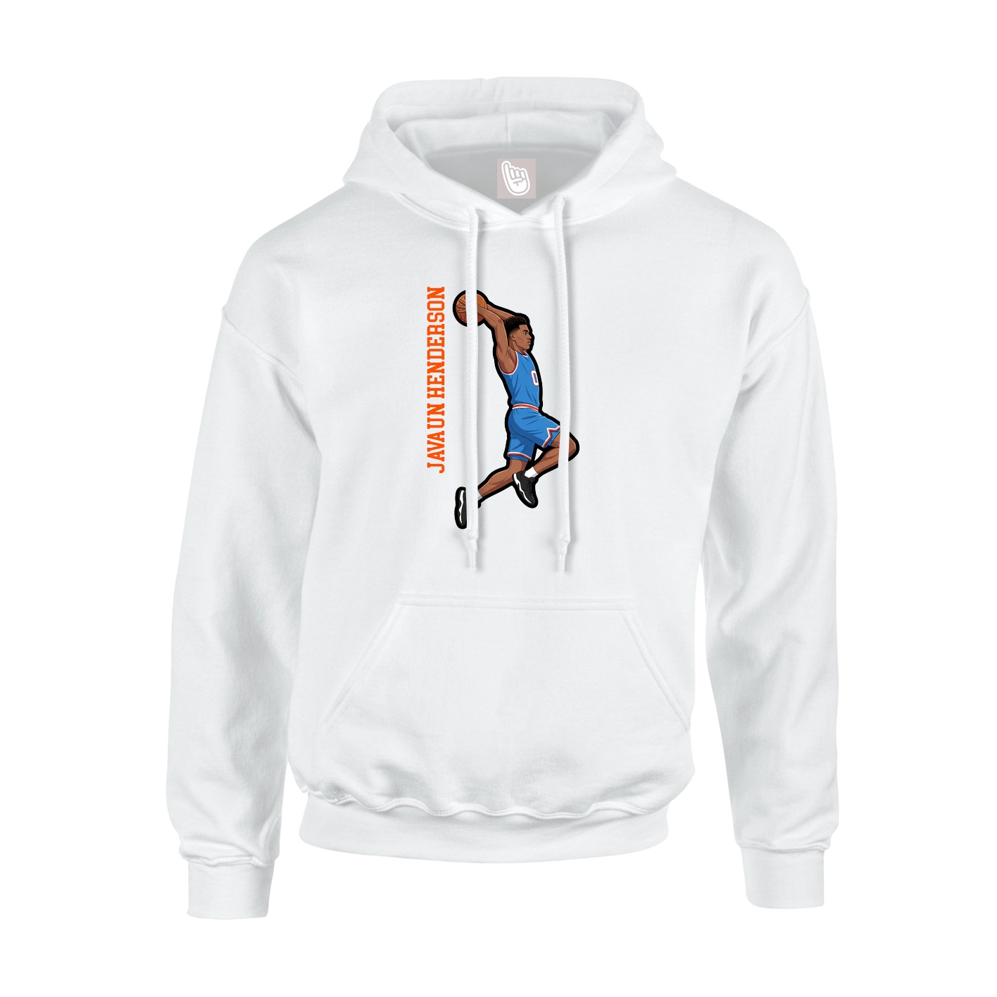 Hoodie — Name Vertical in White