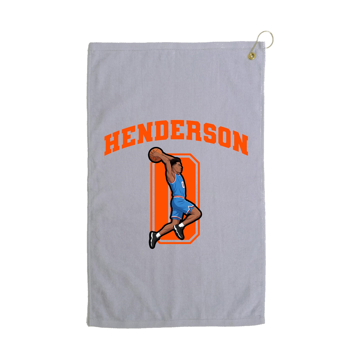 Golf Towel — Number in Grey