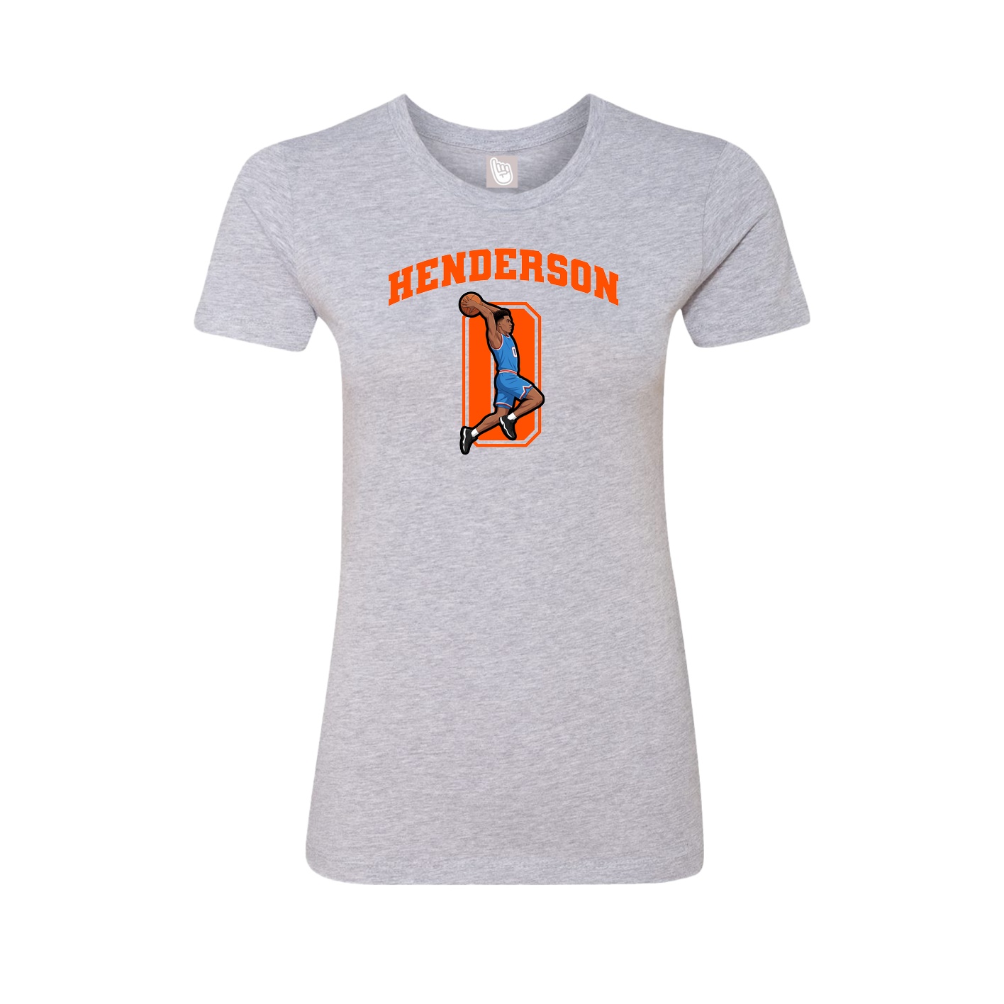 Fitted Women's Tee — Number in Grey