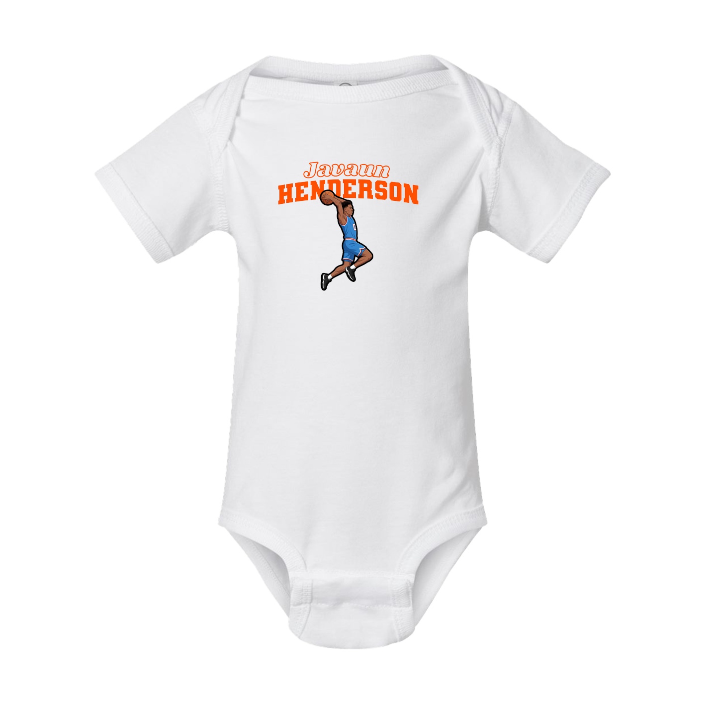 Baby Onesie — Name Arch in White