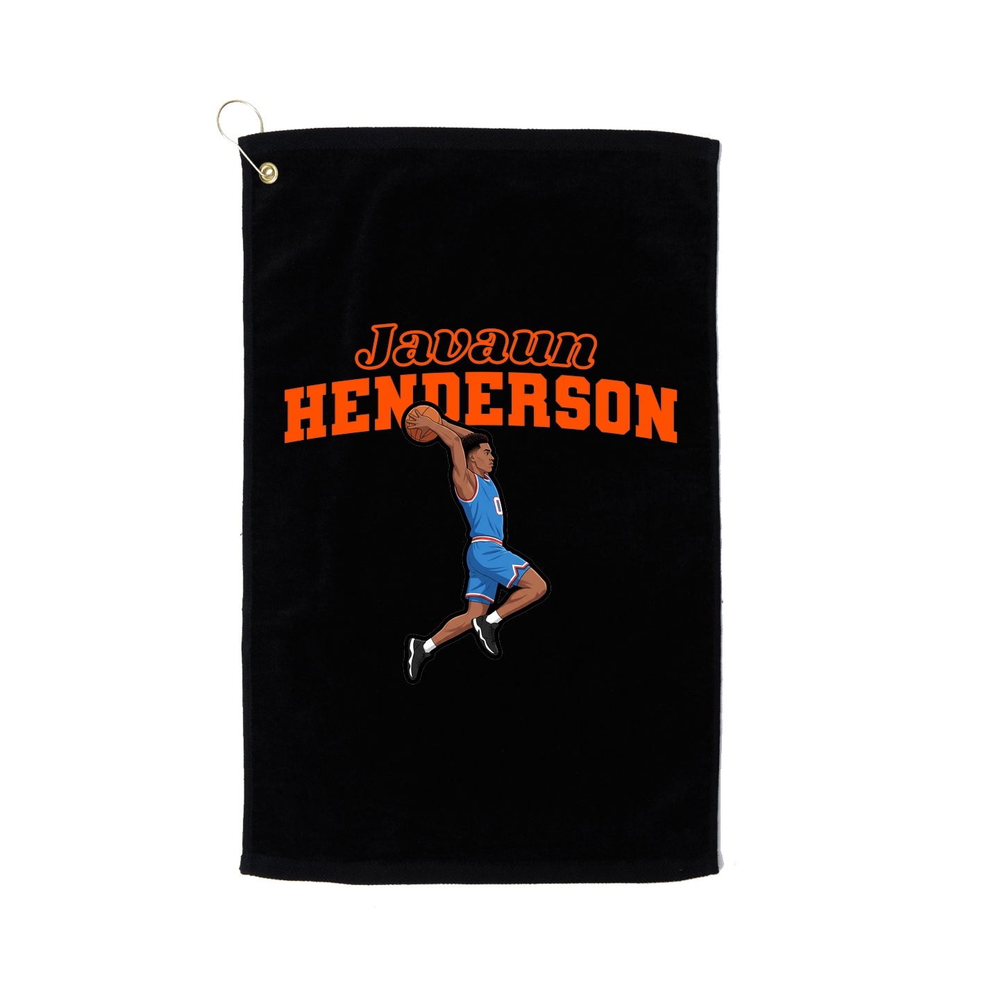 Golf Towel — Name Arch in Black