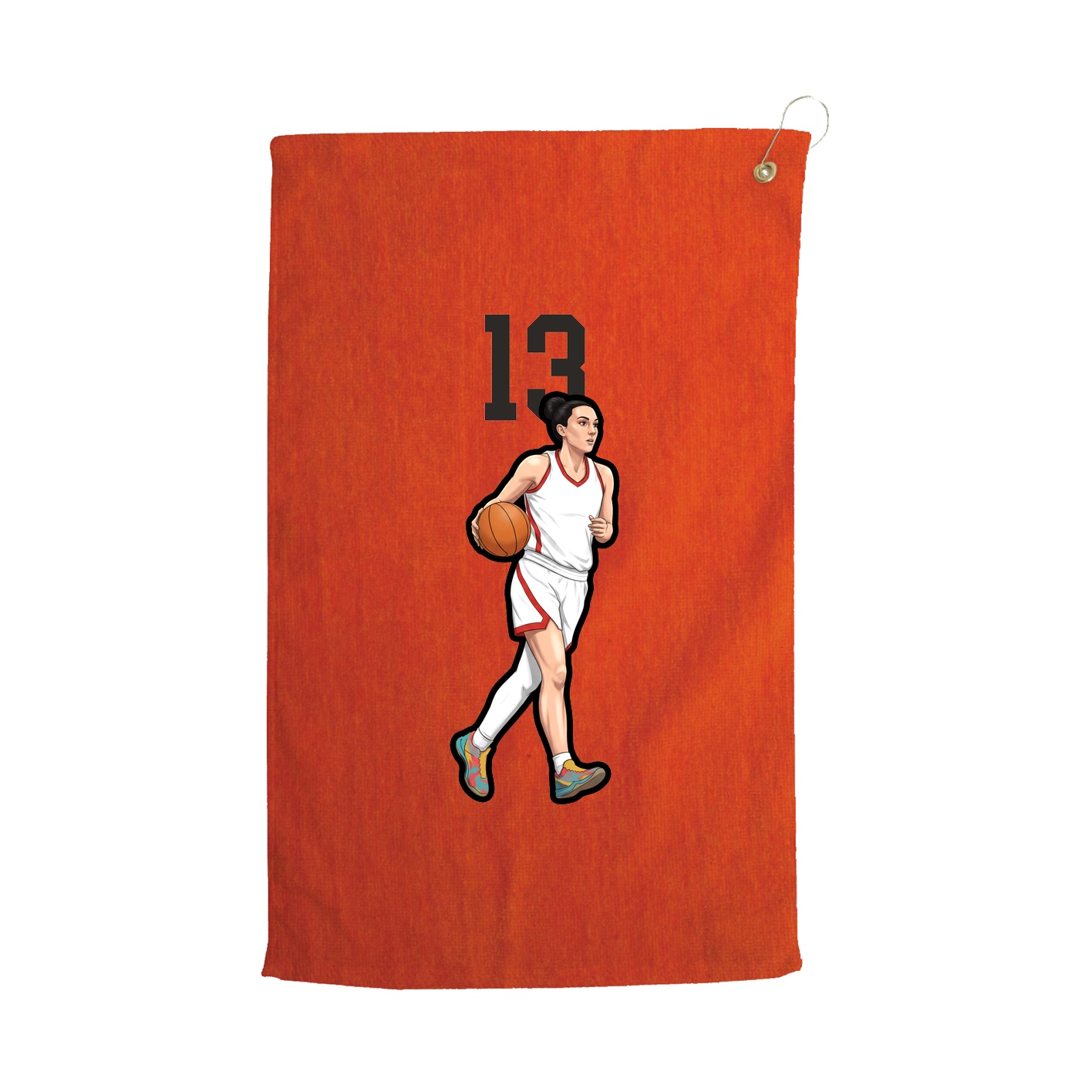 Golf Towel — Number Top in Orange