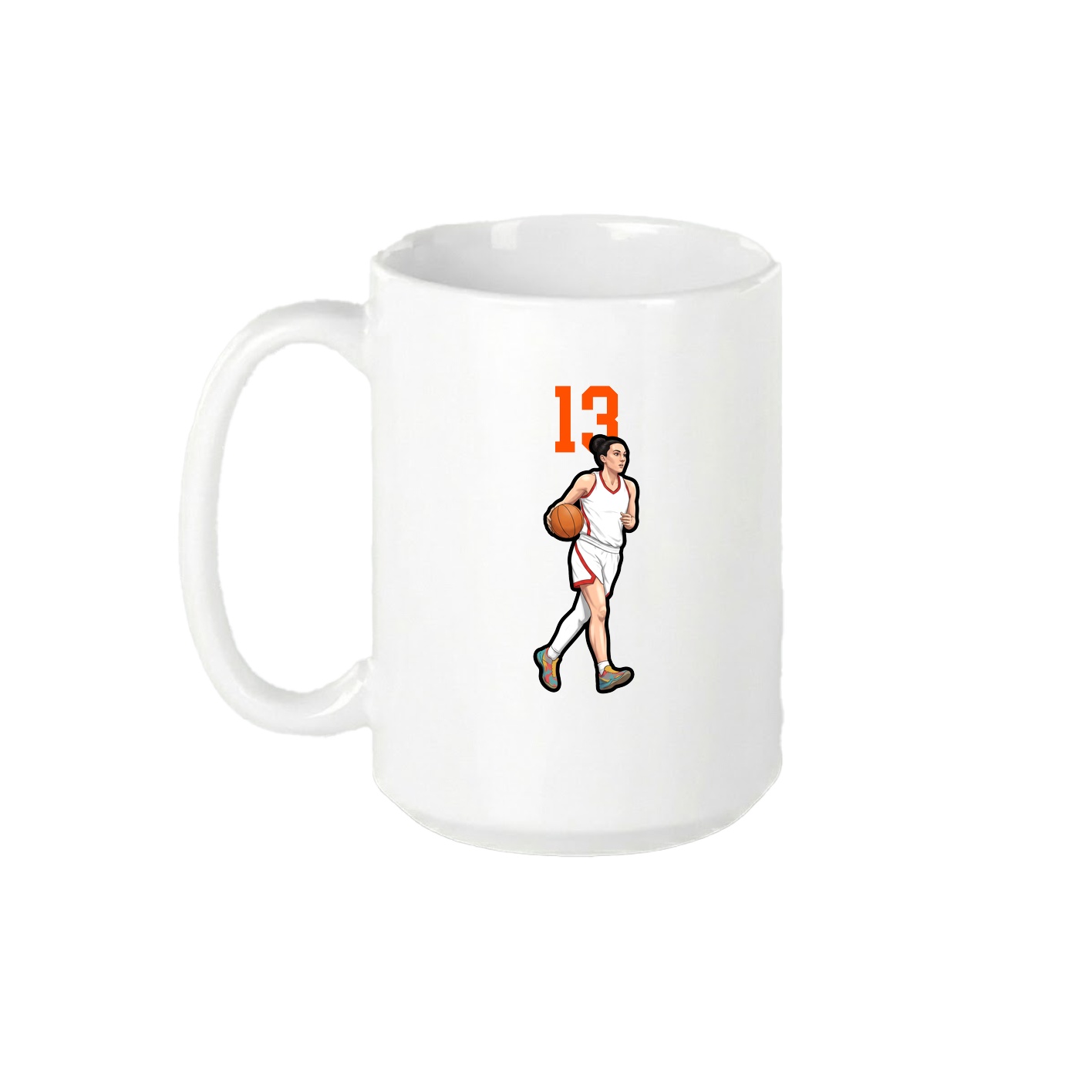 15oz Coffee Mug — Number Top in White