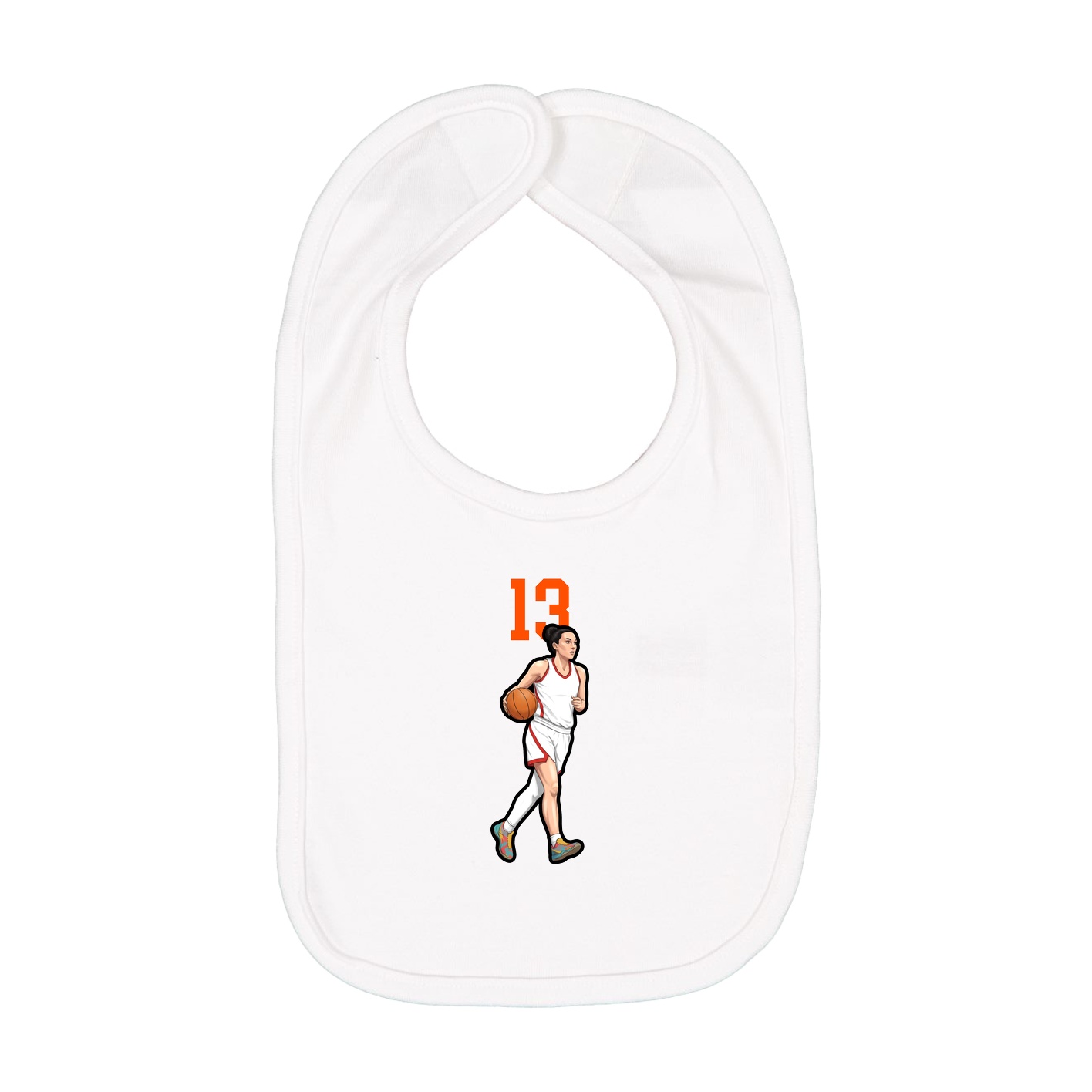 Infant Bib — Number Top in White