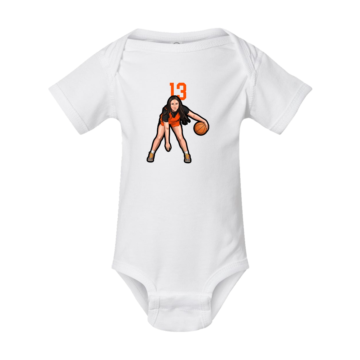 Baby Onesie — Number Top in White