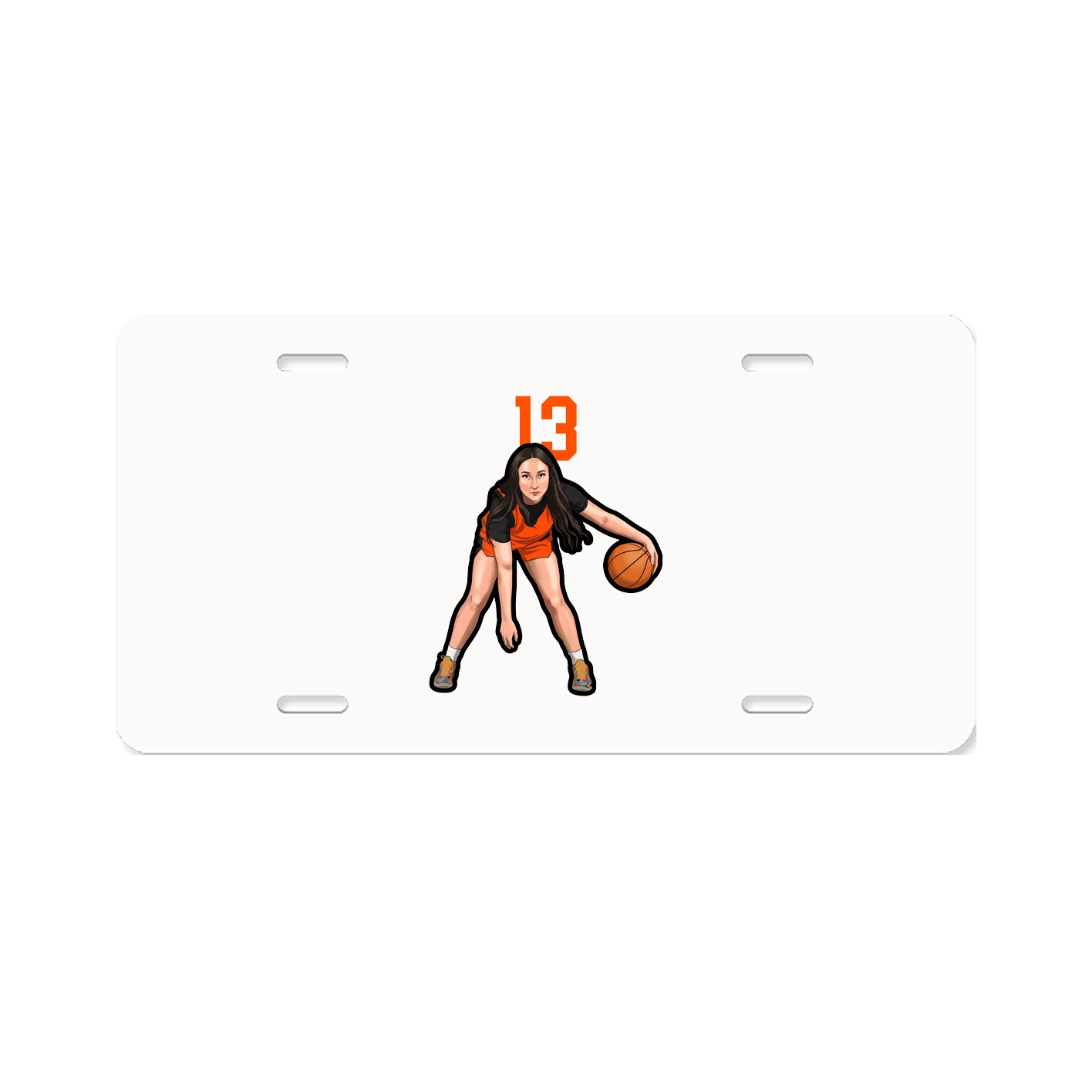 License Plate — Number Top in Classic