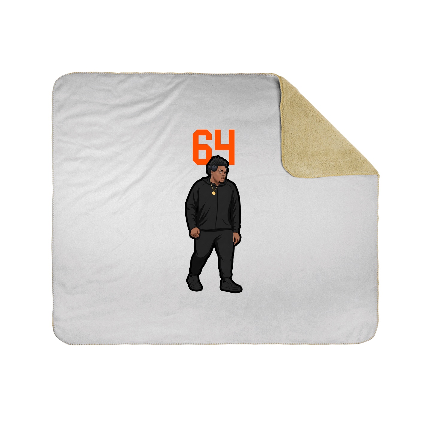 Throw Blanket — Number Top in White