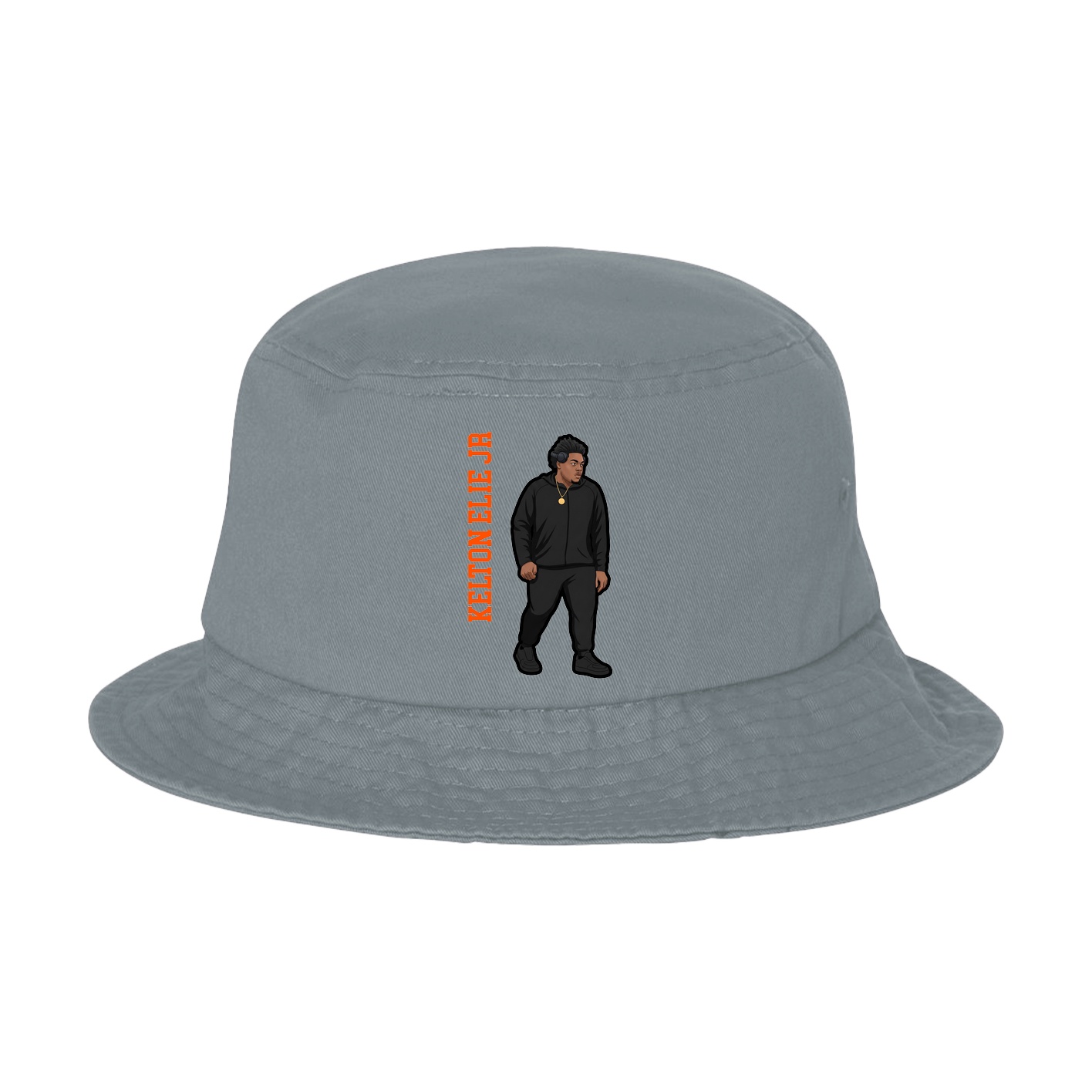 Bucket Cap — Name Vertical in Grey