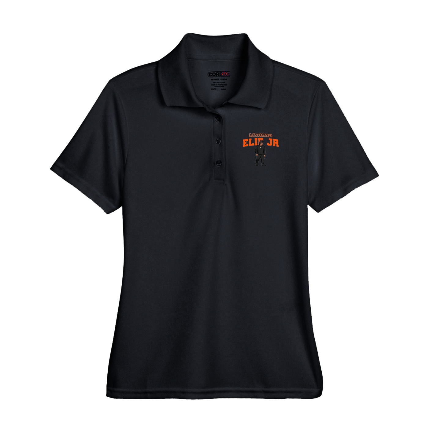 Performance Polo — Mothers Day Block in Black