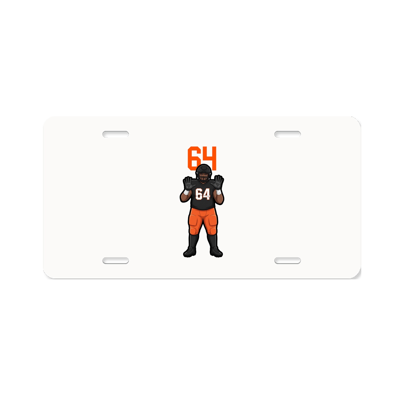 License Plate — Number Top in Classic