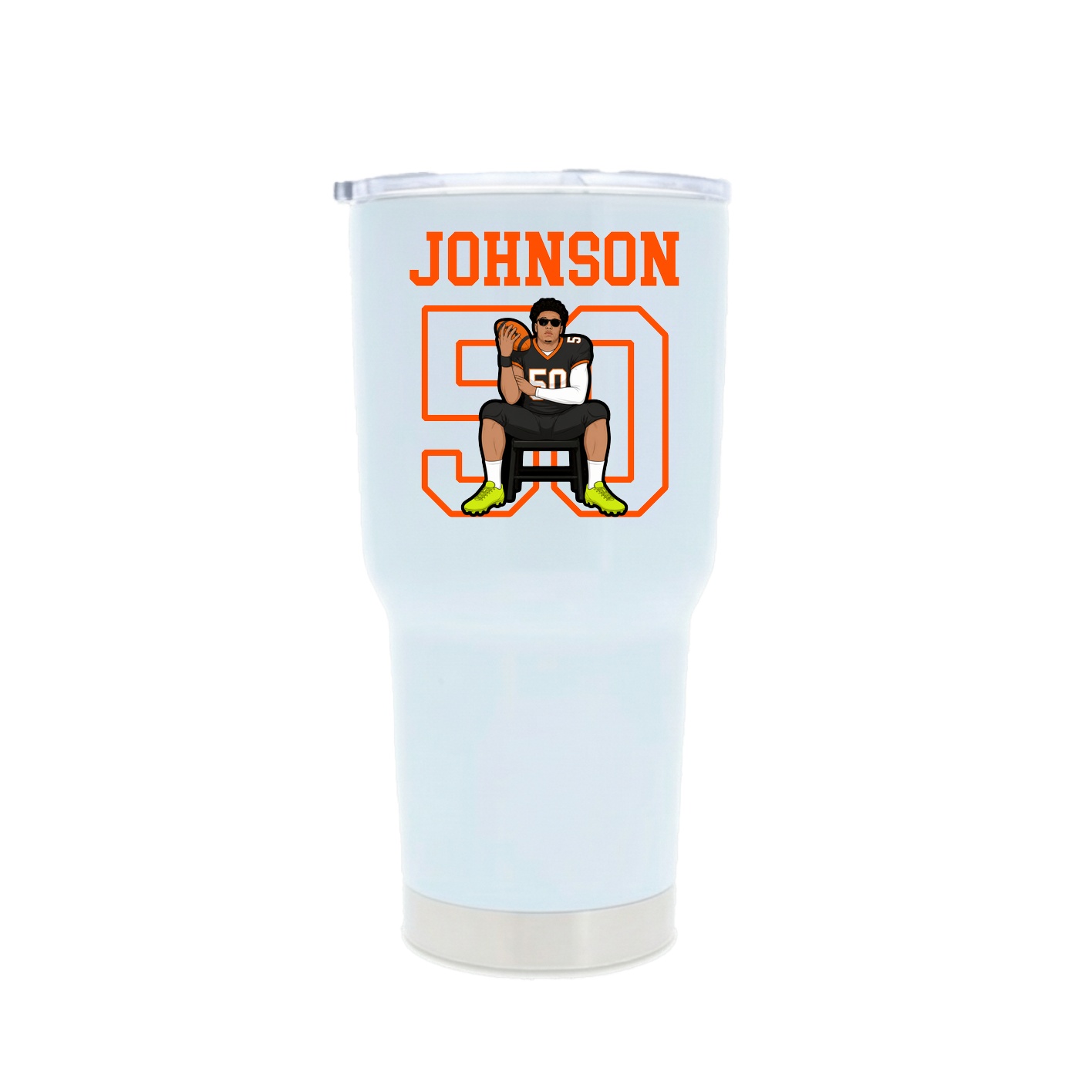 30oz Stainless Steel Tumbler — Shirsey in White