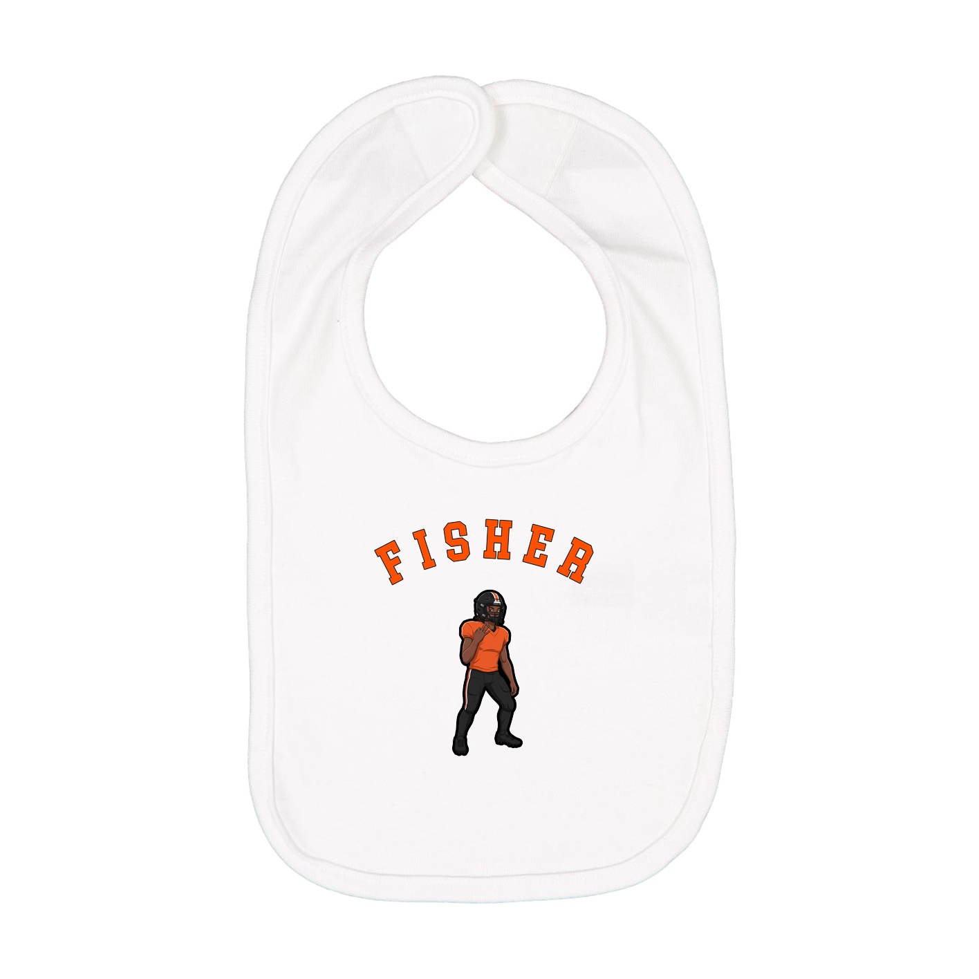 Infant Bib — Shirsey Arch in White