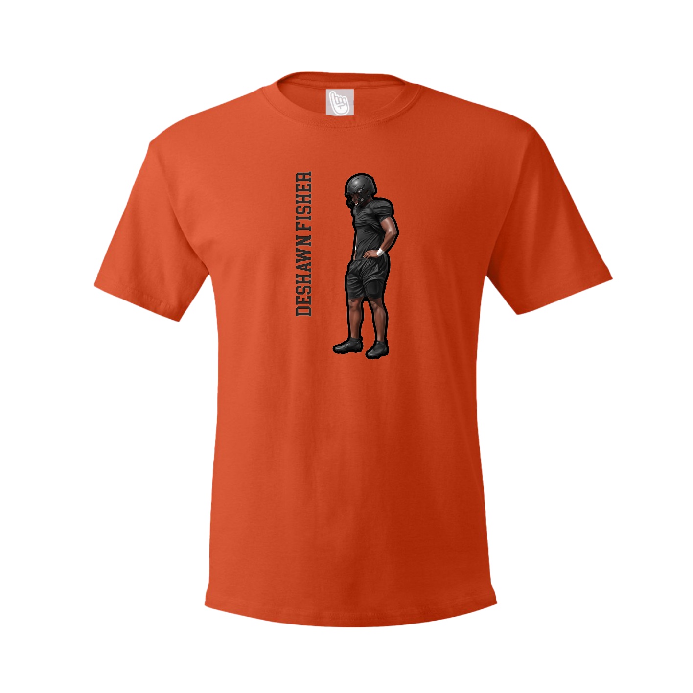 Youth Tee — Name Vertical in Orange