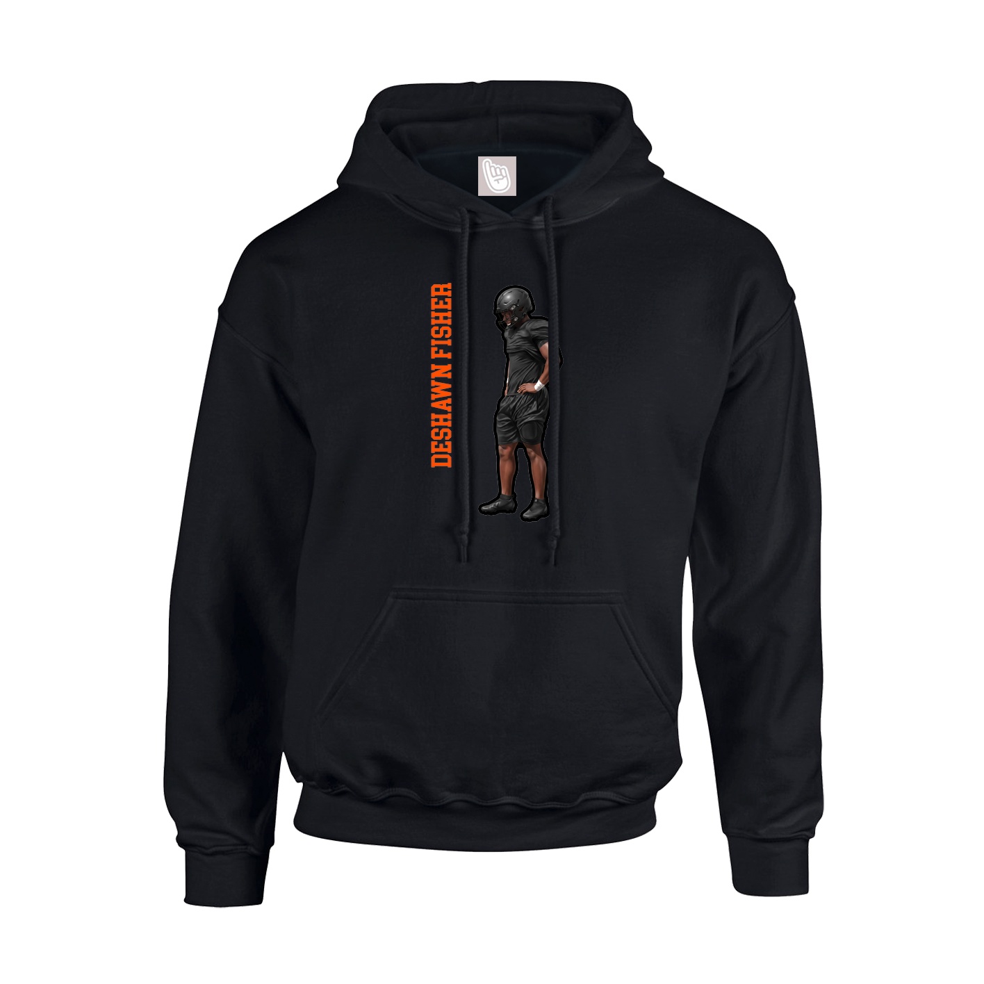 Youth Hoodie — Name Vertical in Black