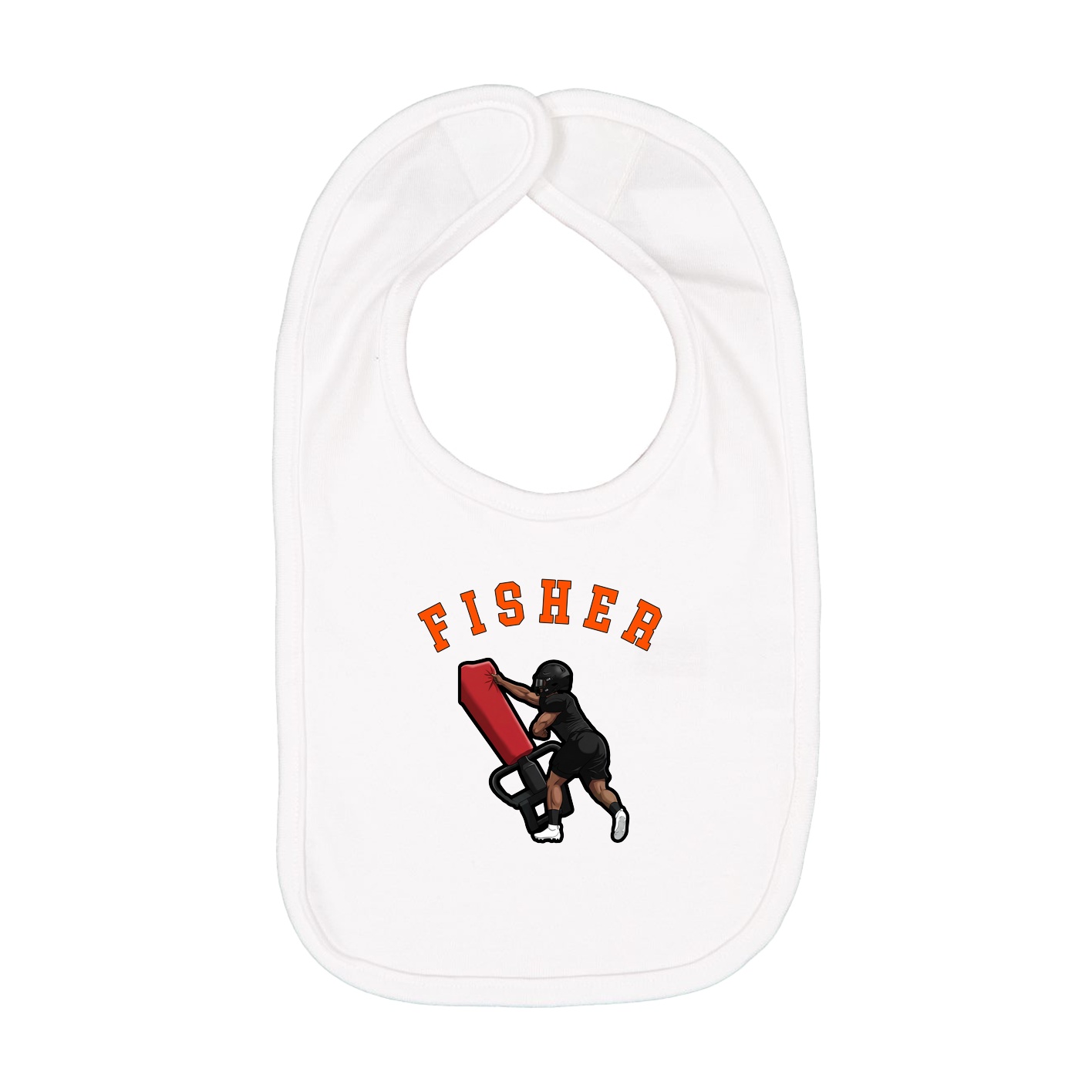 Infant Bib — Shirsey Arch in White