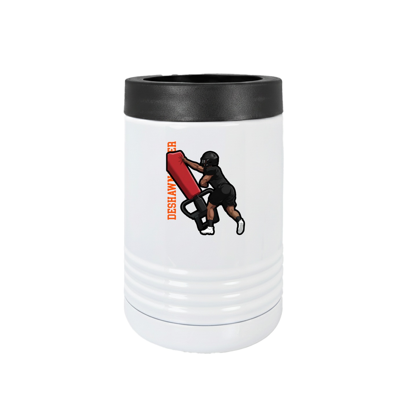 Beverage Holder — Name Vertical in White
