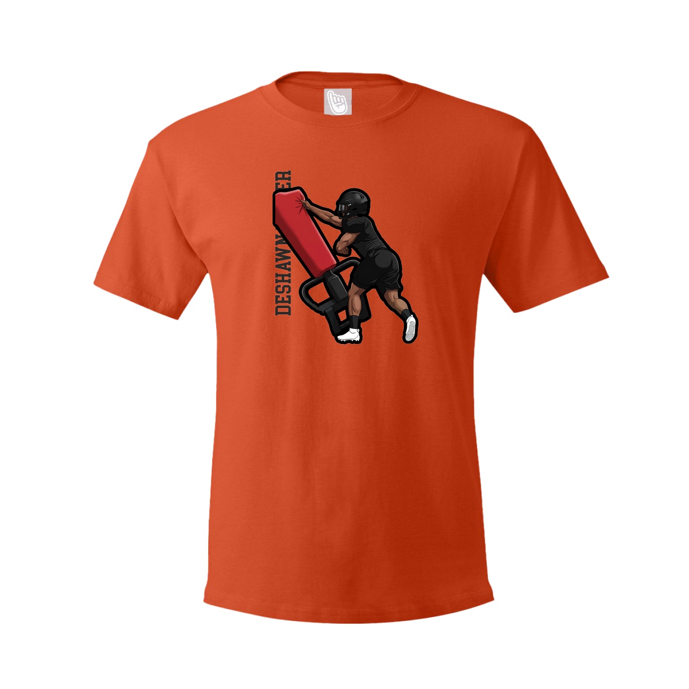 Youth Tee — Name Vertical in Orange